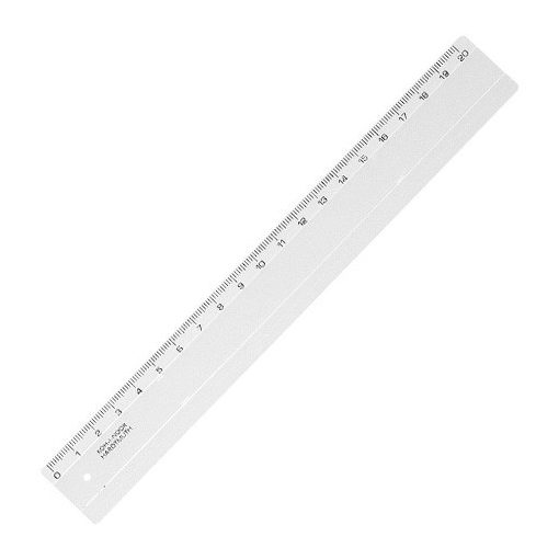 Vonalzó műanyag egyenes 20 cm